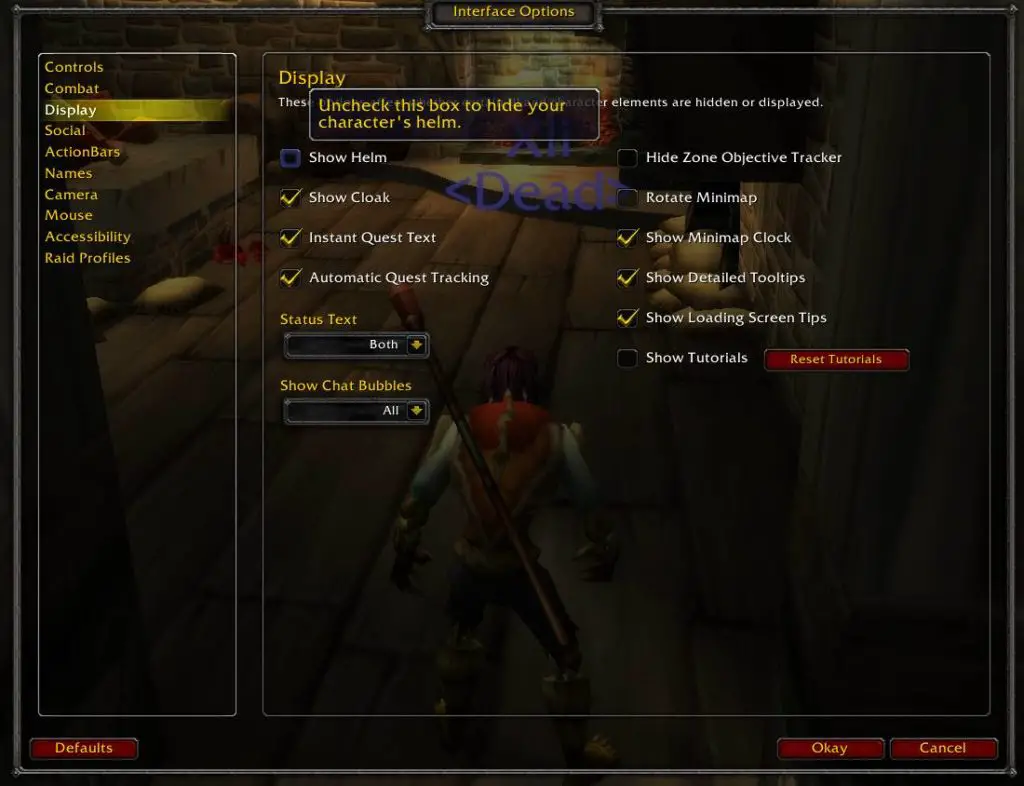 How To Hide Helm In WoW - Classic & Retail 3 classic remove helm wow