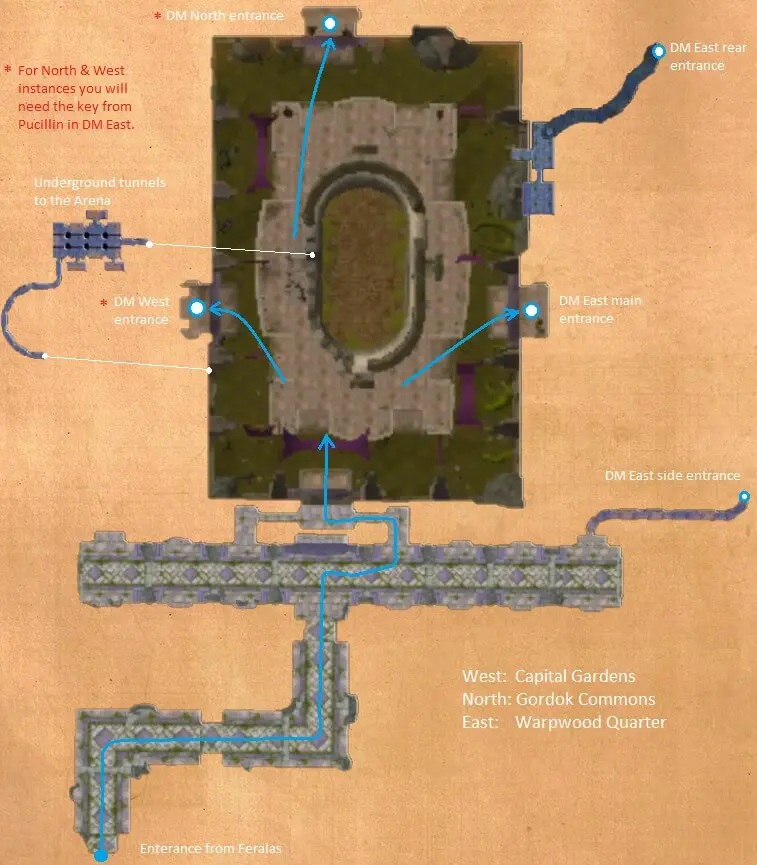WoW Classic Dungeon Maps For Tanks - Lead Your Party To Victory! 8 Dire Maul Entrance walkthrough 1