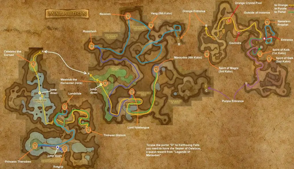 Maraudon walkthrough map 1024x589 1