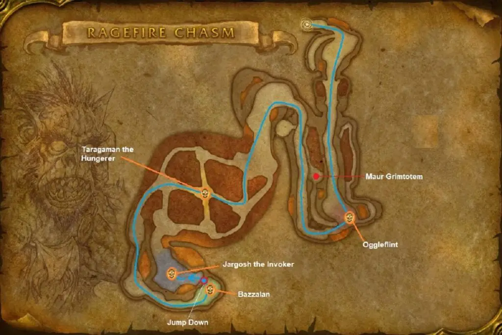 WoW Classic Dungeon Maps For Tanks - Lead Your Party To Victory! 15 Ragefire Chasm walkthrough map 1024x683 1