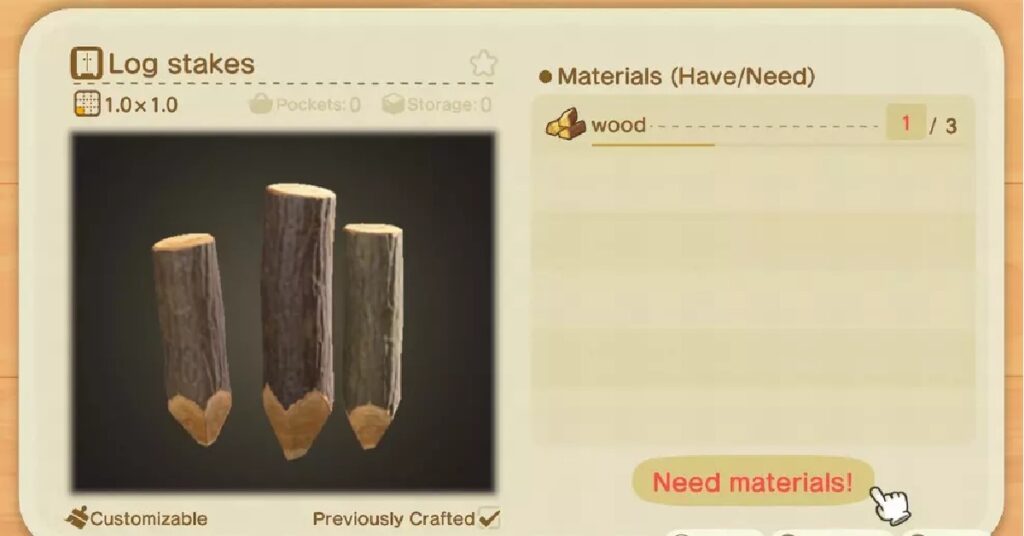 how to get log stakes in animal crossing 1